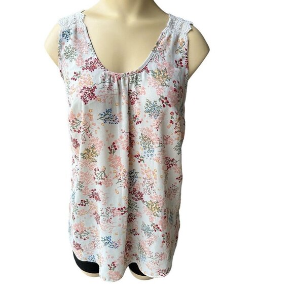 Kismet Anthropologie Tank Top Sleeveless Shirt Multicolor Floral  Women's Size S - Picture 1 of 9